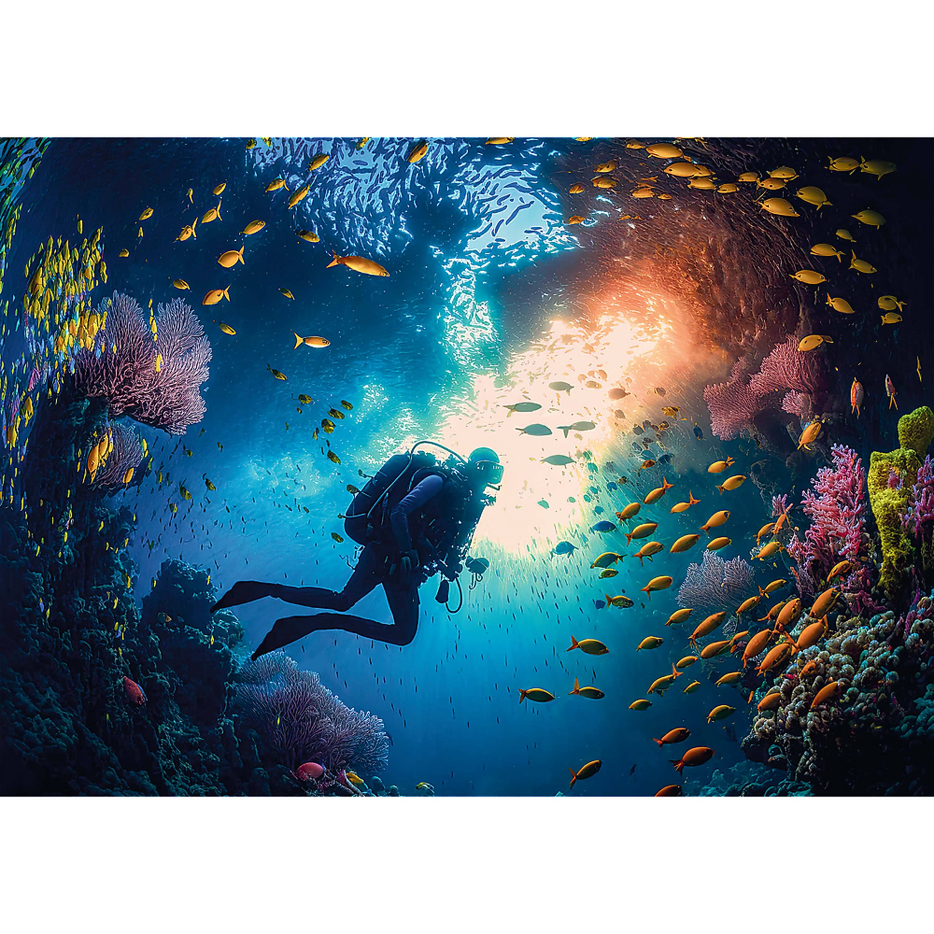 Trefl Red Scuba Diver 1000 Piece Puzzle Multicolor - Best Buy