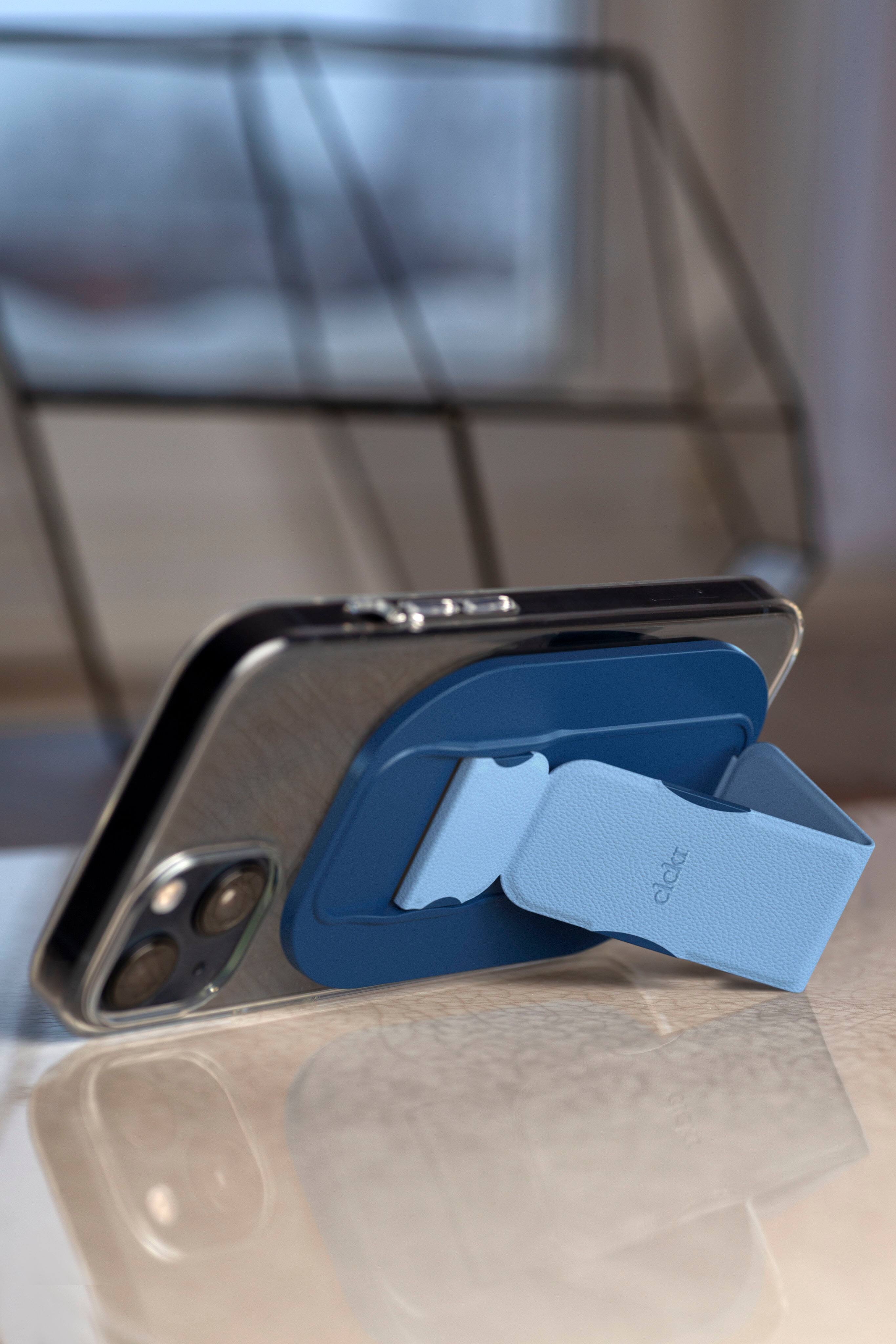 Alt View 14. CLCKR - Phone Grip and Stand for MagSafe Compatible Phones - Blue.