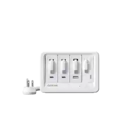 Gitryin - Desktop Charging Station, 8 AC Outlets, 4 PD Chargers, 2×40W USB-C, 1×40W CA, 1×65W USB-C, White - White