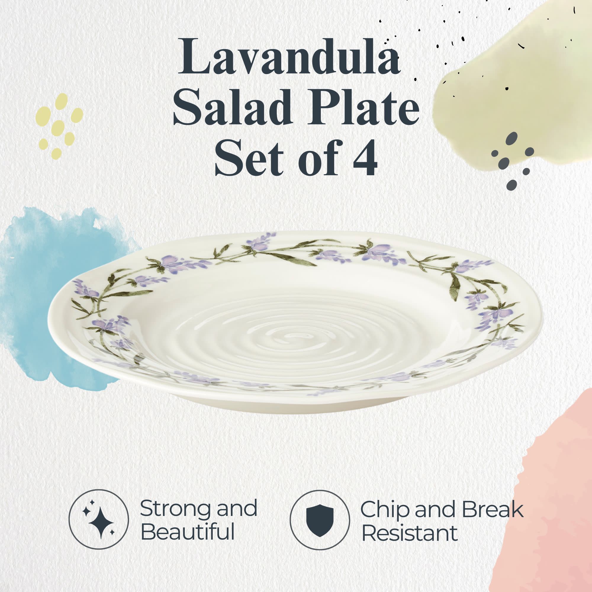 Lavandula Salad Plate Set of 4

Strong and Beautiful

Chip and Break Resistant
