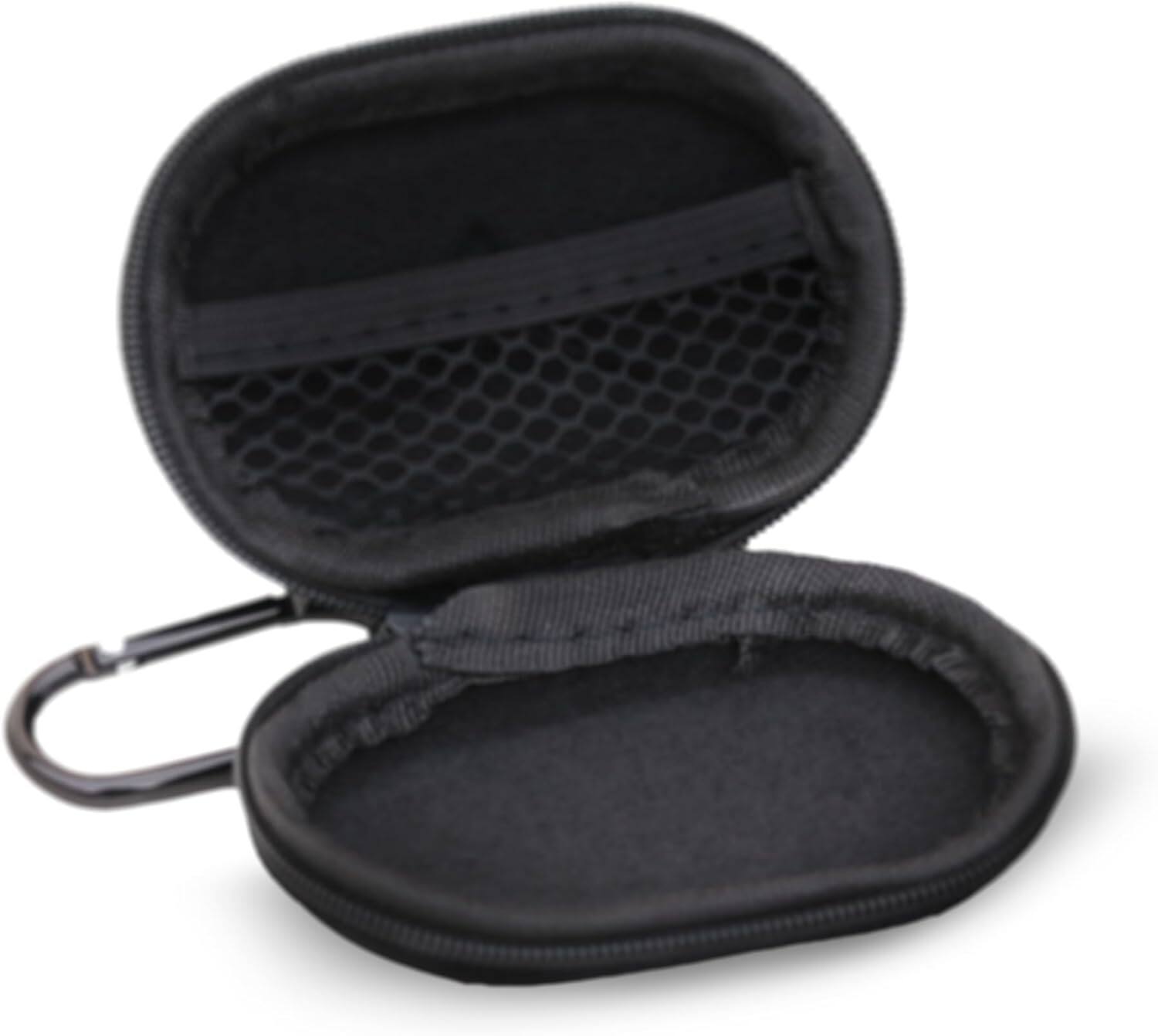 Angle. Decibullz - Decibullz - Zipper Headphones Carrying Case, Perfect for Earphones and Earplugs (Black) - Black.