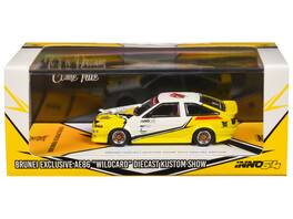 Inno Models - Toyota Sprinter Trueno (AE86) RHD (Right Hand Drive) Brunei Diecast Kustom Show 2024 1/64 - White and Yellow with Graphics