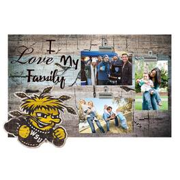 Fan Creations - Wichita State Shockers 11" x 19" I Love My Family Clip Photo Frame - Multicolor