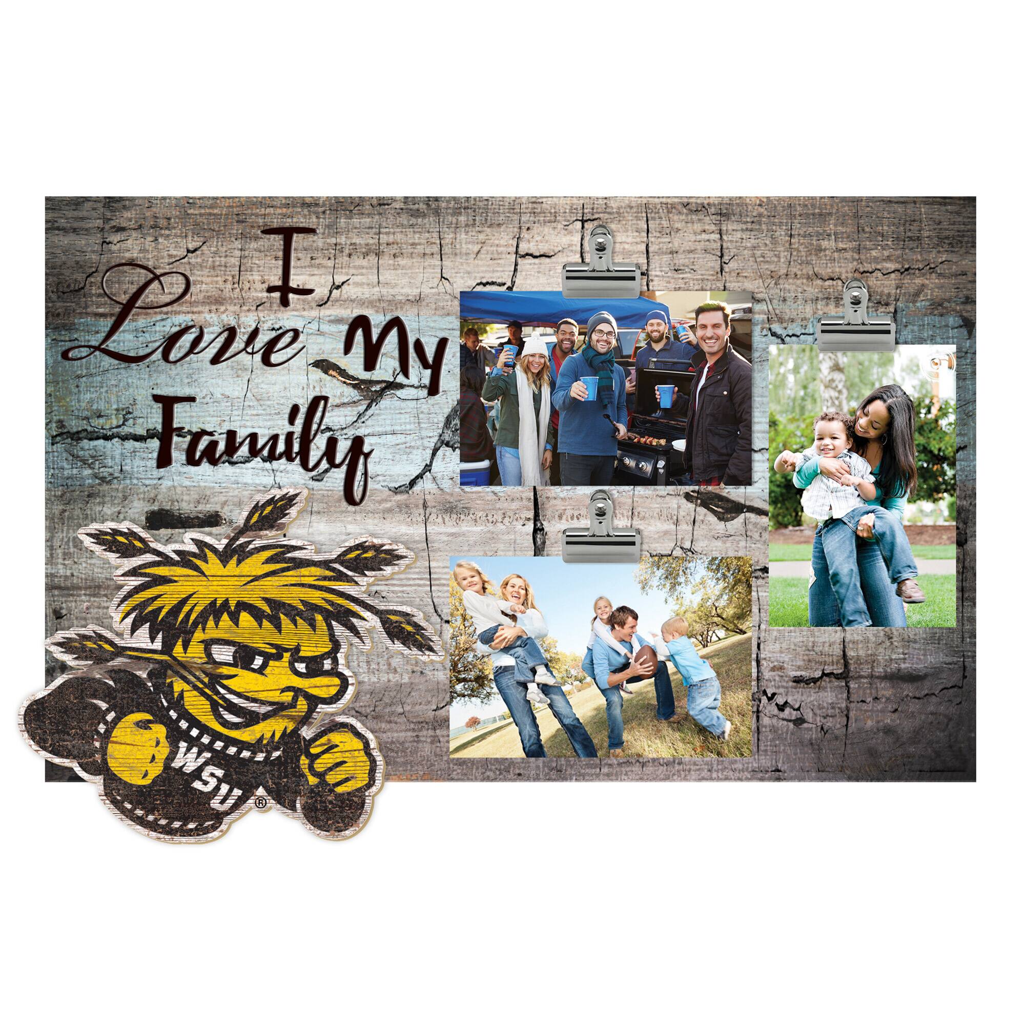 Wichita State Shockers 11" x 19" I Love My Family Clip Photo Frame