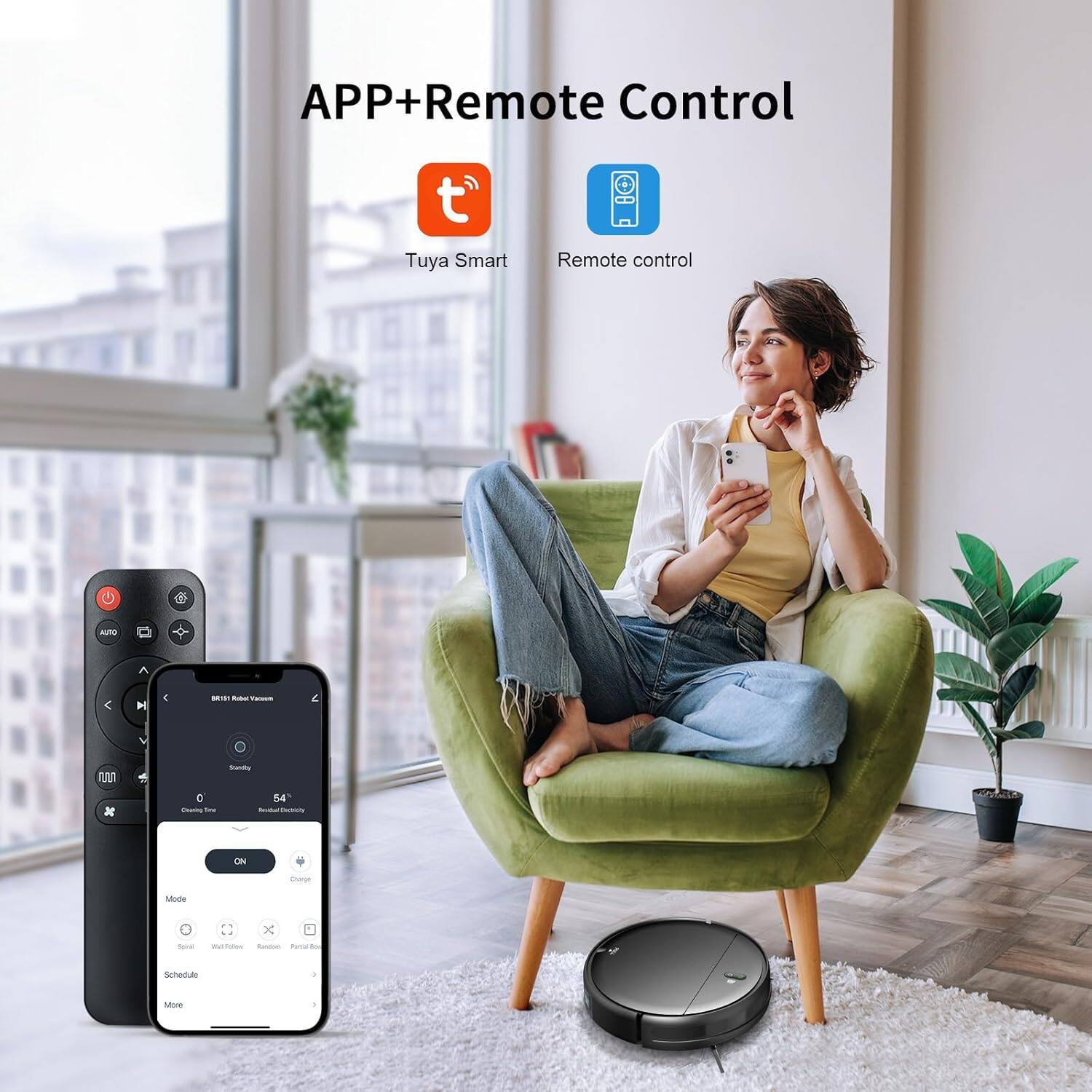 APP+Remote Control  
Tuya Smart Remote control  
AUTO  
4  
TE  
x  
D  
c  
5e  
I  
6  
Laa  
Mode  
x  
ora  
T  
tua  
Schedule  
MO