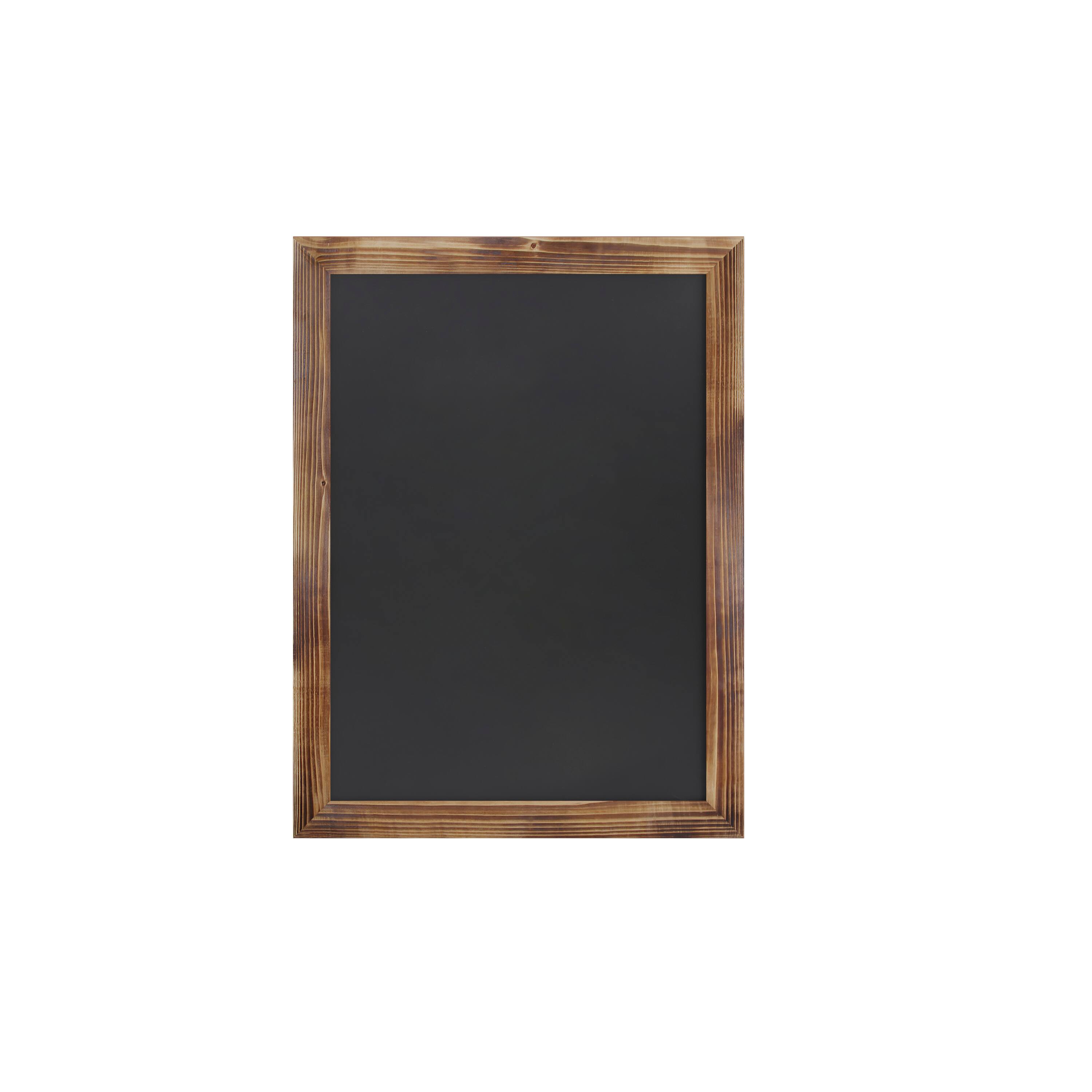 Alt View 9. Emma + Oliver - Burke Framed Decorative Wall Hanging Chalkboard with Magnetic Surface and Eraser for Weddings, Parties, Showers and More - Torched Brown.