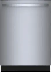 Bosch - 800 Series Top Control Smart Built-In Dishwasher with 3rd Rack and Bar Handle, 42 dBA - Stainless Steel - Front_Zoom