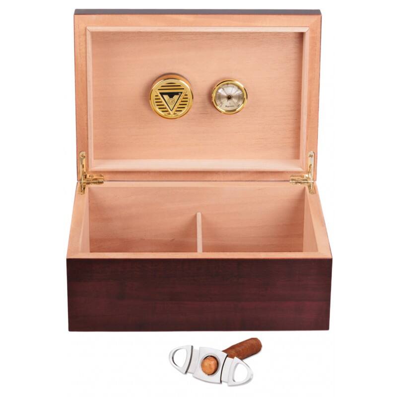 Left. Prestige - THE Executive Cigar Humidors - Rich Cherry Finish.