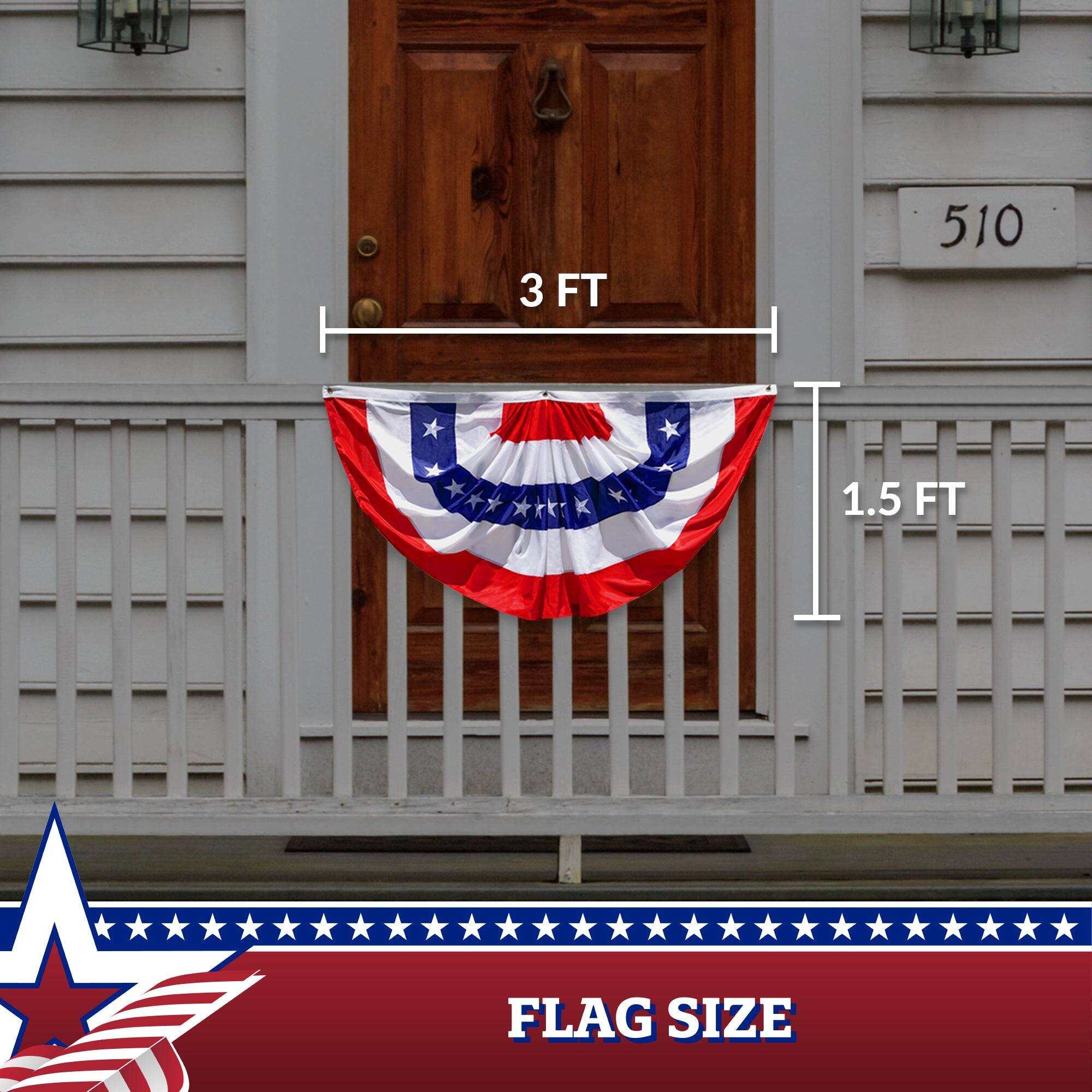 3 FT x 1.5 FT FLAG SIZE