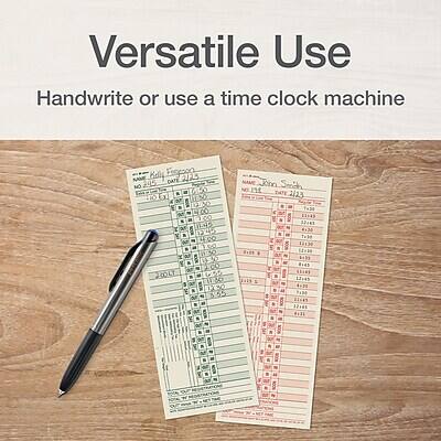 Versatile Use  
Handwrite or use a time clock machine  

Foggysoo  
DATE 7850  
Ty 4  
a 80  
1:00  
IE5  
T 5  
DA0  
T  
An  
-100  
1.60  
MESO  
0EO  
1:00  
200LT  
G  
TESO  
1230  
.55  

John Smeh  
DATE 223  
Pa0  
S0O  
81045  
12:61  
4130  
a  
TH30  
7  
12030  
8+95  
13  
43  
8.45  
T  
Aa1s  
12:45  
E  
4.30  
PaO  
e4n  
12:41  
431