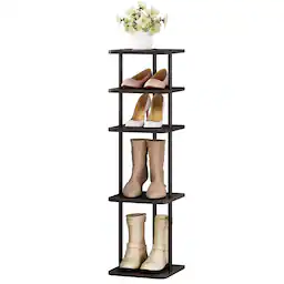 Black + Rustic Dark Brown 5 Tier