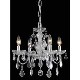 Living District - Calista Collection Pendant D17in H15in Lt:4 Finish - Chrome