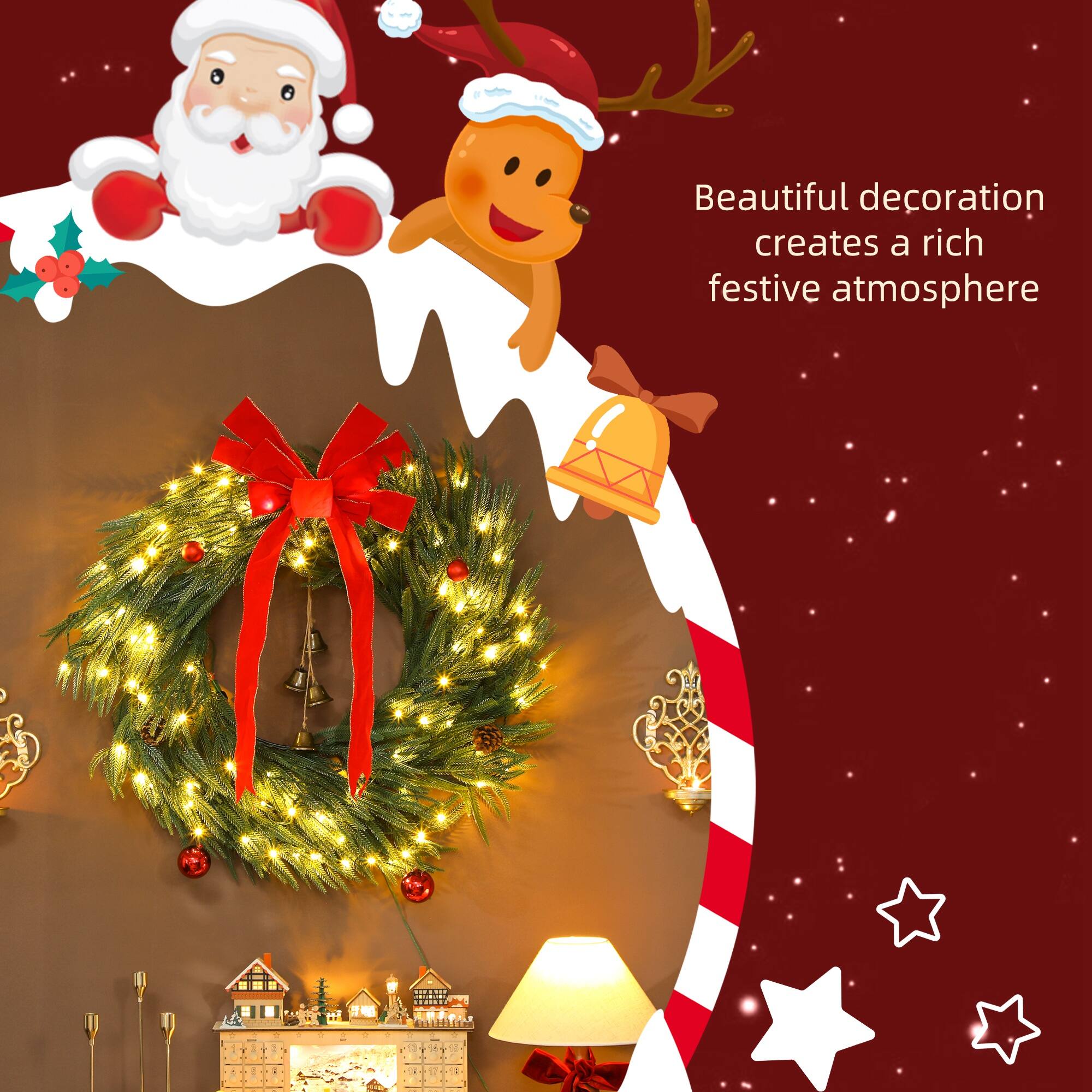 Beautiful decoration creates a rich festive atmosphere