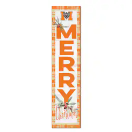 Jardine - Mercer Bears 12'' x 48'' Outdoor Merry Christmas Leaner - White