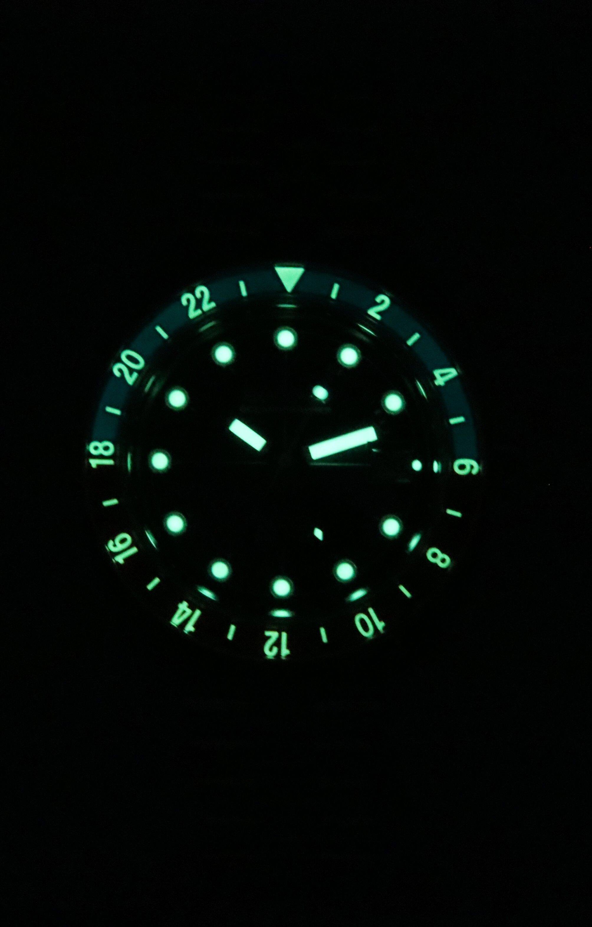 Angle. Bulova - Oceanographer GMT Stainless Automatic Snorkel 24 Jewels96B405 200M Diver Mens Watch Steel Blue Dial - Silver, Blue.