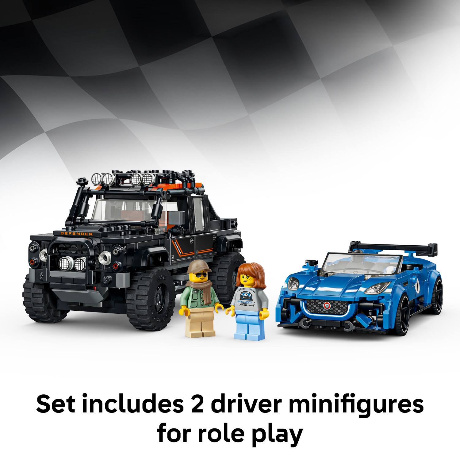 JEPENDER I - a E adda :  
-4 - Cn +  
Set includes 2 driver minifigures for role play