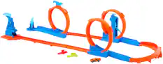 Front. Hot Wheels - Track Creator Triple Loop Speed Kit Track Set.