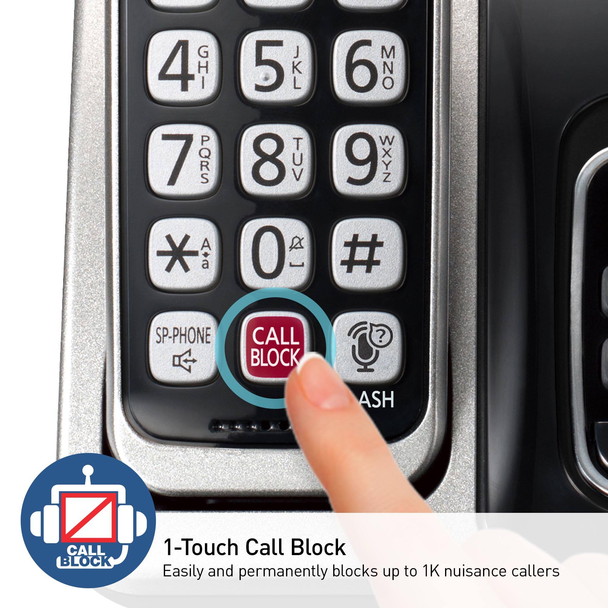 1-Touch Call Block Easily and permanently blocks up to 1K nuisance callers.
