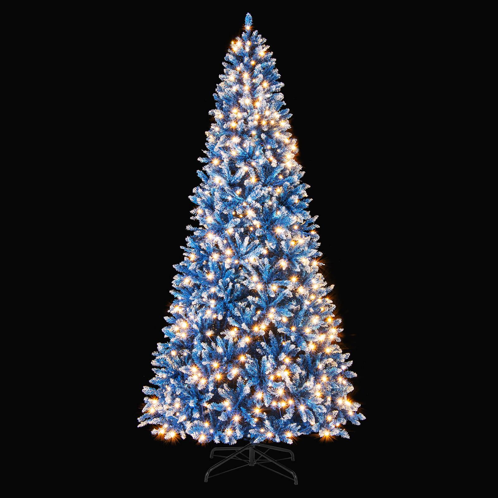 Alt View 3. Costway - Costway 9 FT Artificial Christmas Tree, with 270/340/420/520 Warm White LED Lights 8 Lighting Modes - Blue.