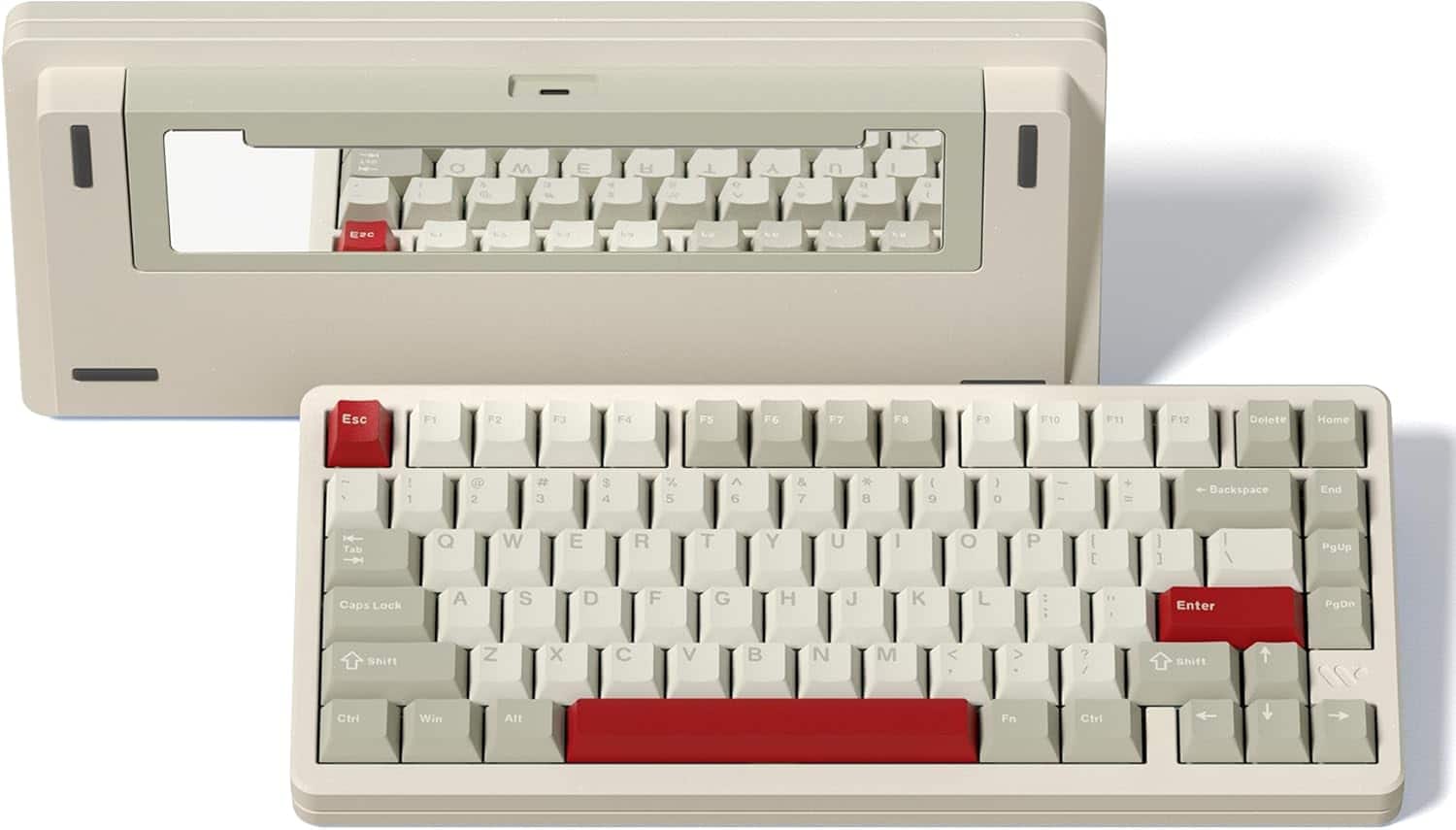 Womier - SK75 75% Keyboard with Full Aluminum Wireless Mechanical Gaming Keyboard - White