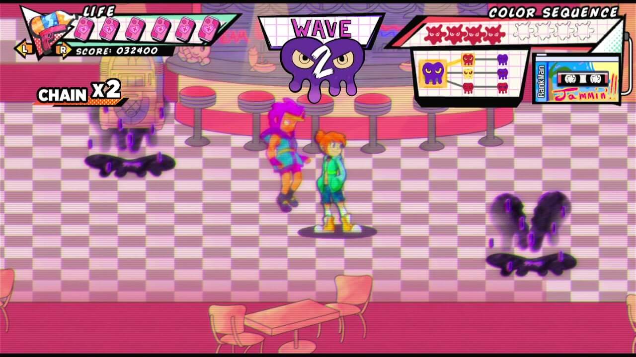 LIFE X + L R SCORE: 032400 CHAIN x2 + WAVE 2 COLOR SEQUENCE RankMan Jammin MMIN