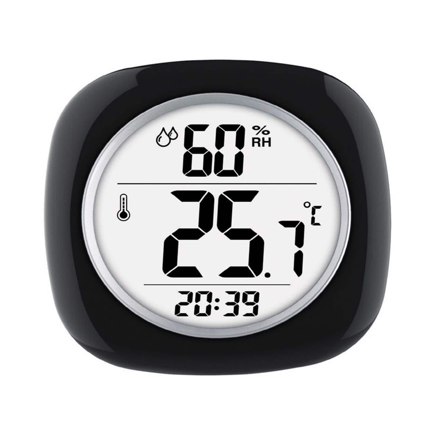 Taylor - Hygrometer/Temperature/Time Digital Thermometer Plastic Black 4.75 in.