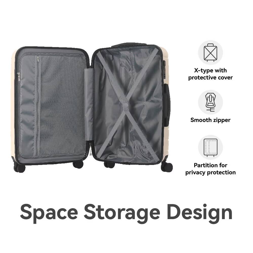 X-type with protective cover  
Smooth zipper  
Partition for privacy protection  
Space Storage Design