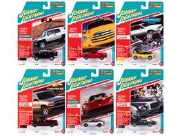 "Classic Gold Collection" 2022 Set B of 6 Cars Release 3 1/64 Diecast Model Cars by Johnny Lightning - Multi