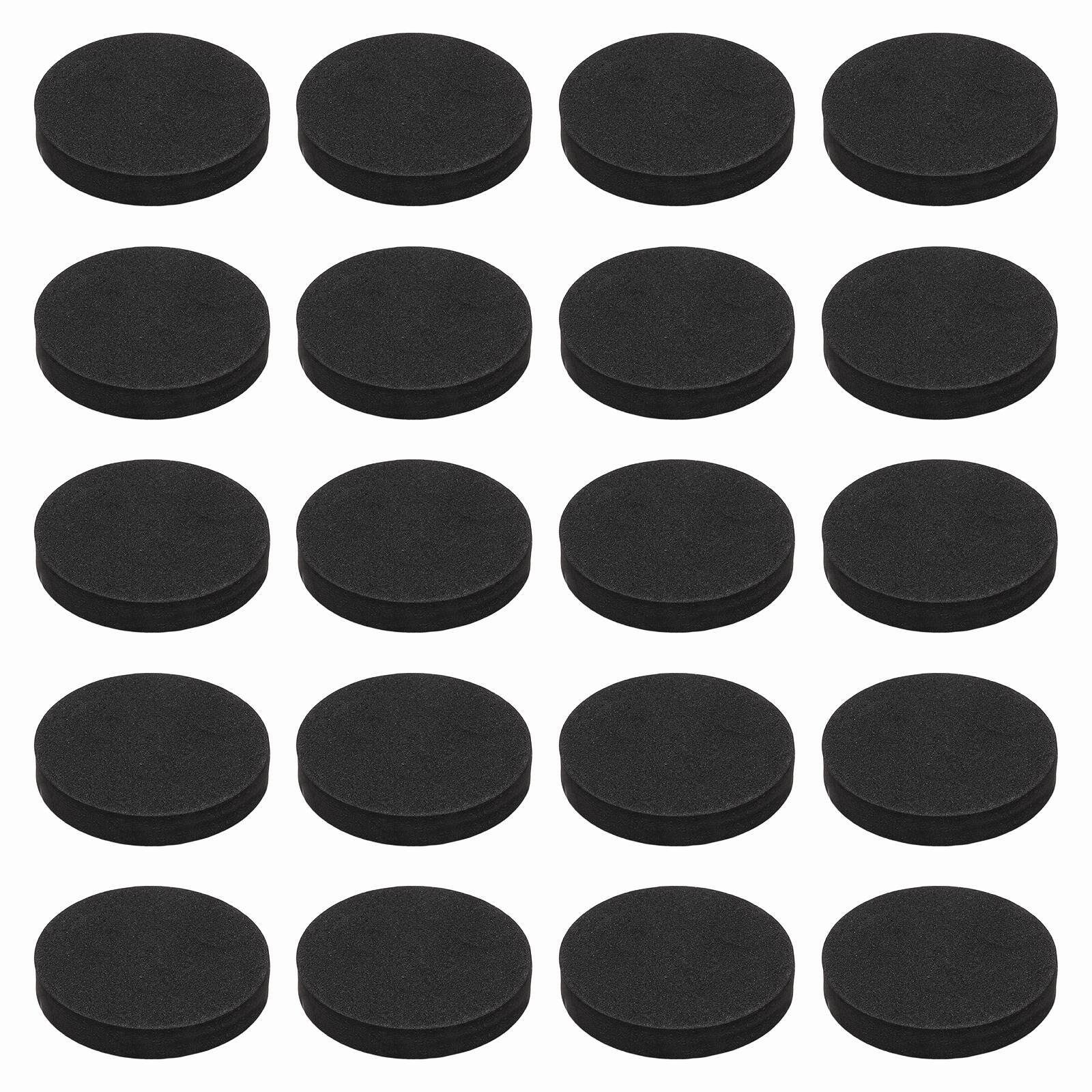 Front. Unique Bargains - Single Sided Speaker Isolation Pads 45x8mm Round EVA Acoustic Foam Anti-Vibration Feet for Speaker Subwoofer, 32pcs - Black.