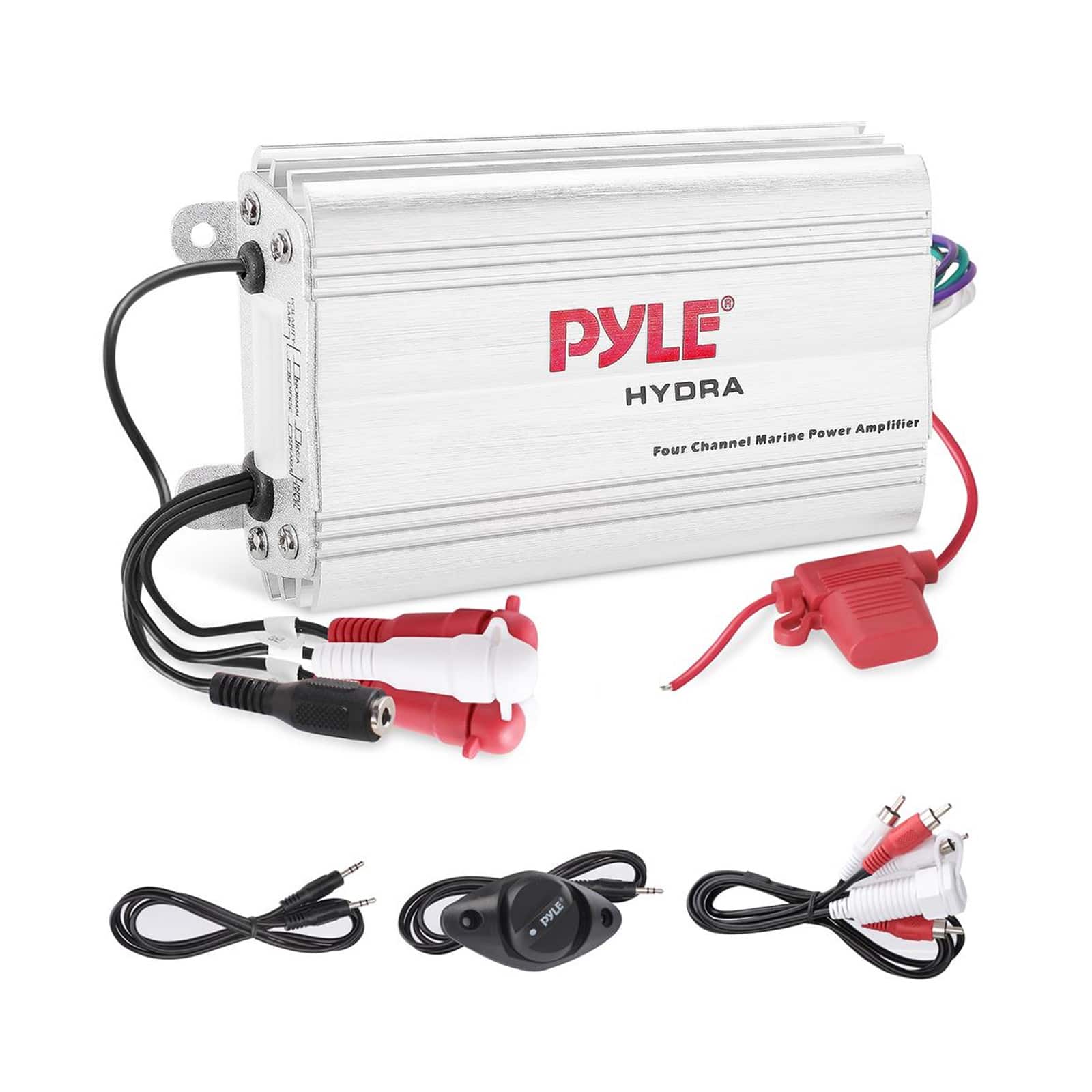 Pyle - PLMRMP3A 4-Channel 800 Watt Waterproof MP3/ Ipod Marine Power Amplifier (White)