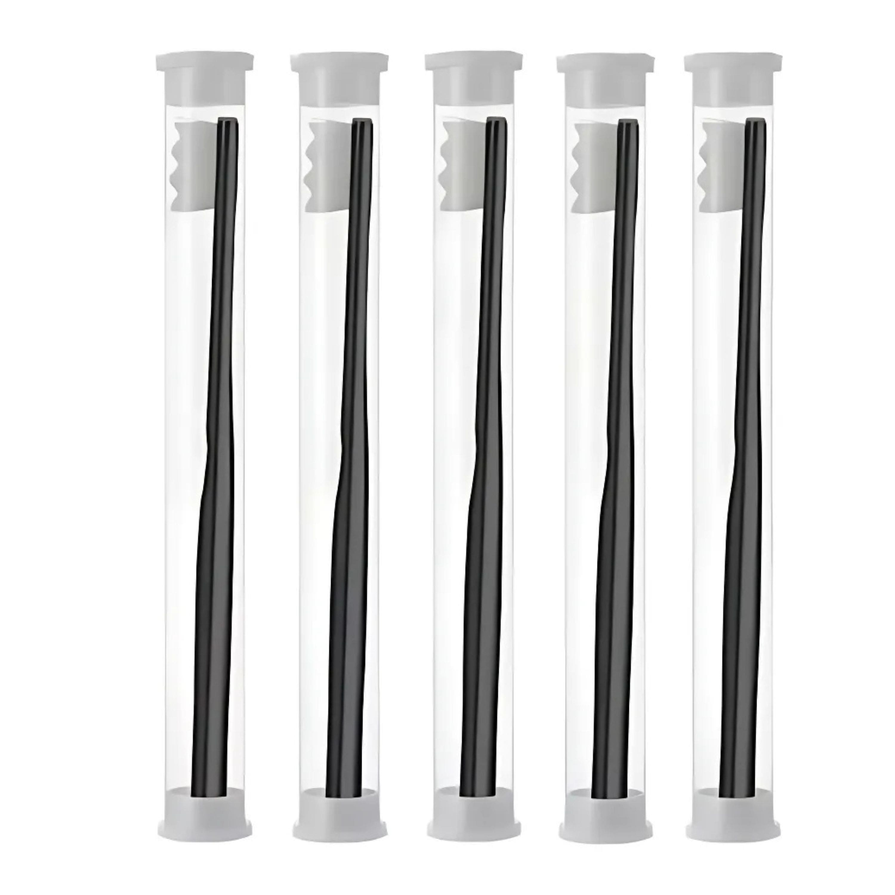 Kitcheniva - 5 Pack Ultra-Fine Bristle Toothbrush for Sensitive Teeth, Black