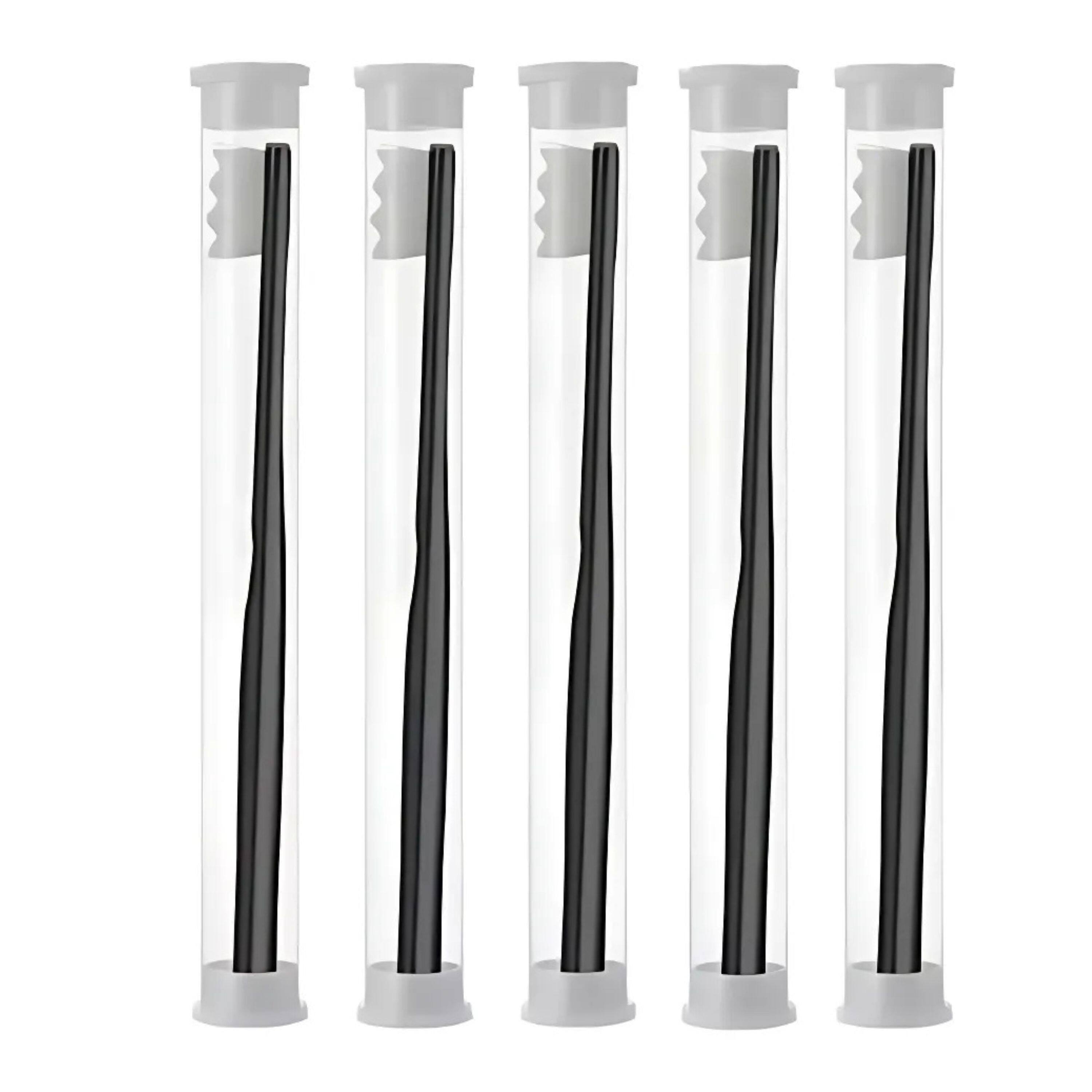 Front. Kitcheniva - 5 Pack Ultra-Fine Bristle Toothbrush for Sensitive Teeth, Black.