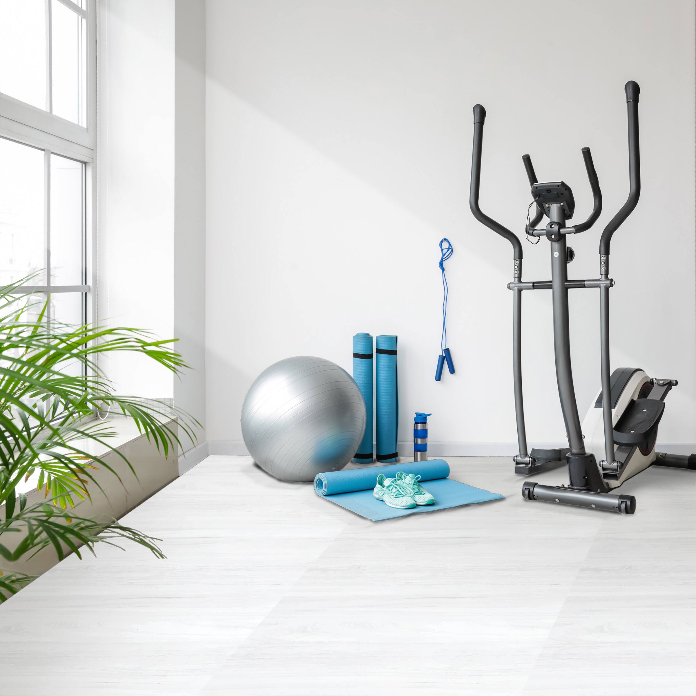 Alt View 3. Sorbus - Sorbus 144 Sq. Ft. Wood Grain Floor Tiles Foam Mat EVA Interlocking Mats Tile 3/8-Inch Thick Flooring Mats w/Borders - White.