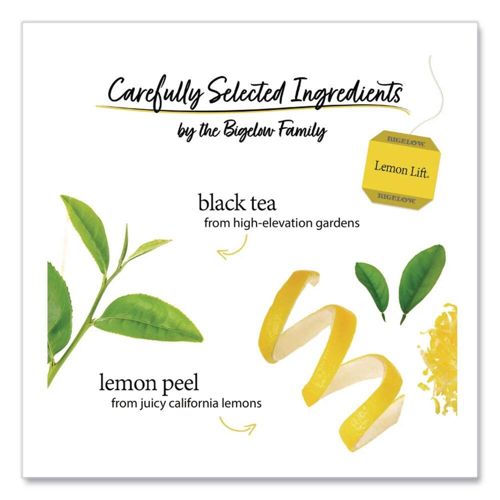 Carefully Selected Ingredients by the Bigelow Family

- black tea from high-elevation gardens
- lemon peel from juicy California lemons