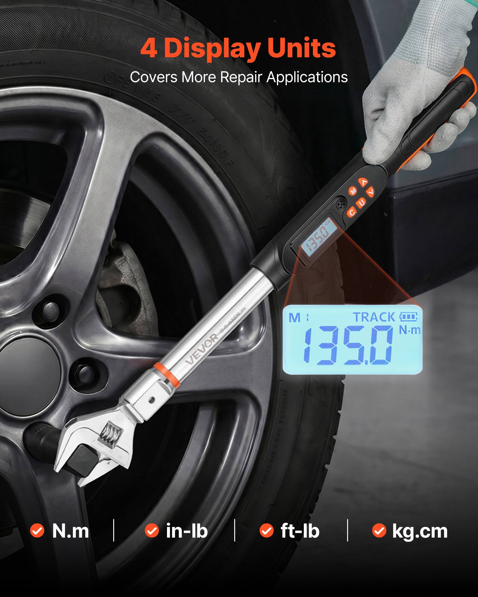 4 Display Units Covers More Repair Applications

OPESYLS V/U ZZJ50

M: TRACK N.m

VEVOR 135.0

SGEEDET 1G0S

N.m in-lb ft-lb kg.cm
