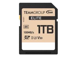 Team Group - 1TB Elite 4K SD Card UHS-I U3 V30 Read/Write Speed Up to 100/90MB/s (TESDXC1TIV30P69)