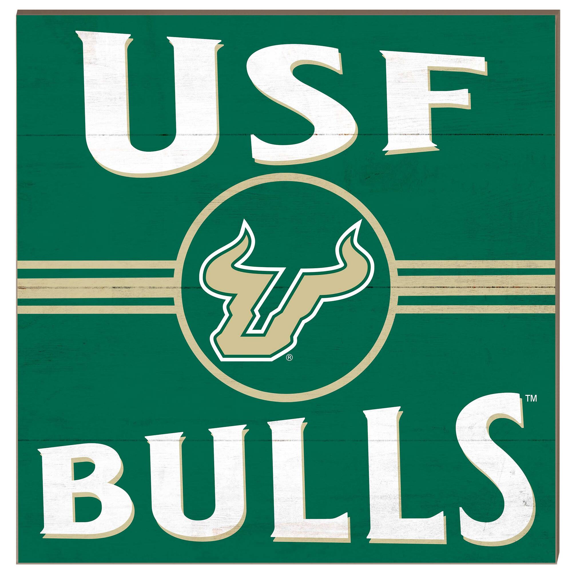 South Florida Bulls 10'' x 10'' Retro Team Sign