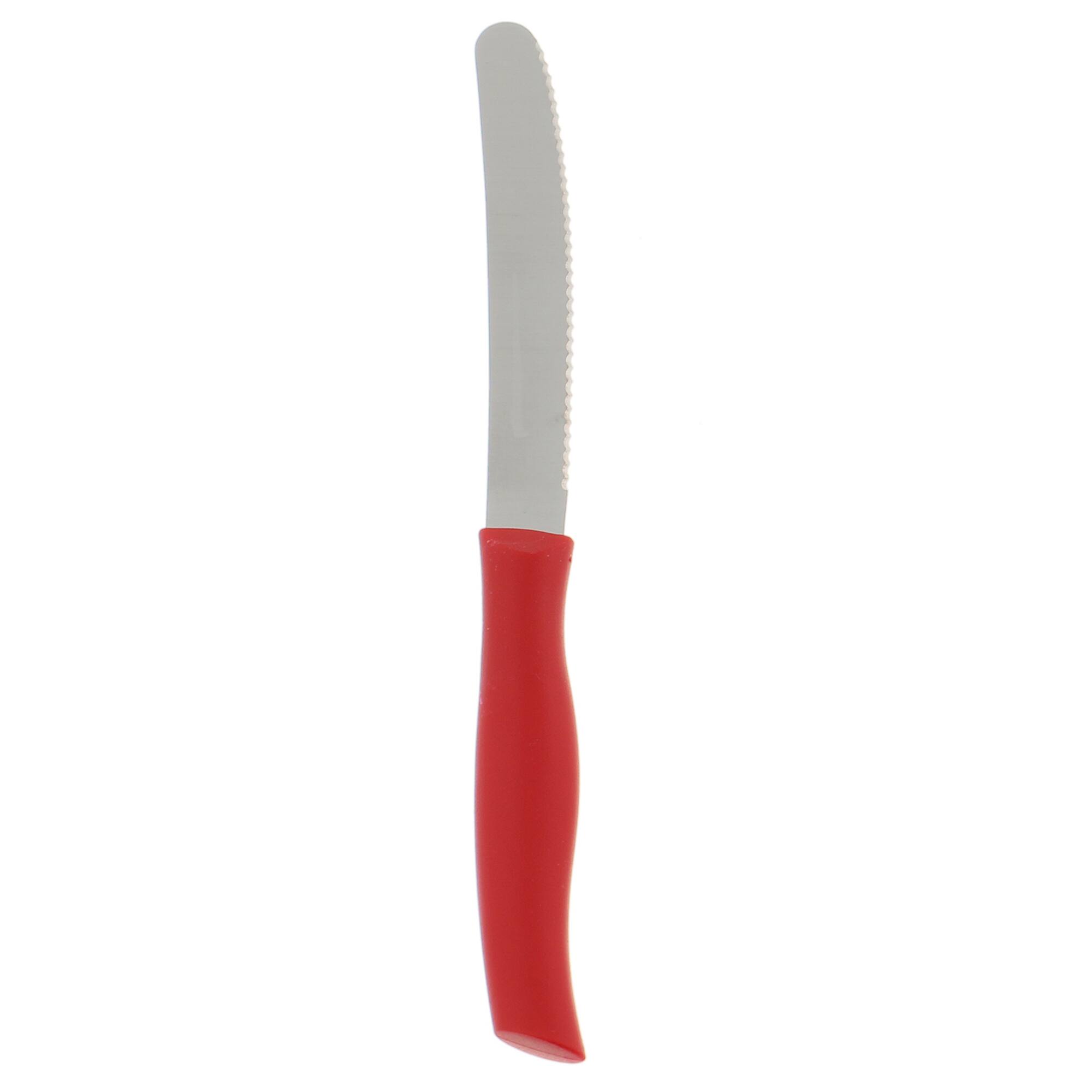 Alt View 1. ZWILLING - ZWILLING TWIN Grip 4.5-inch  Serrated Utility Knife - Red - Red.