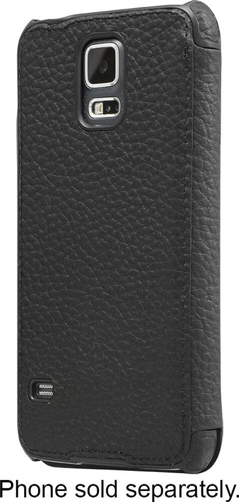 Front. ADOPTED - Folio Case for Samsung Galaxy S 5 Cell Phones - Black.