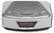 Front Standard. RCA - Desktop CD Clock Radio - Silver/Gray.