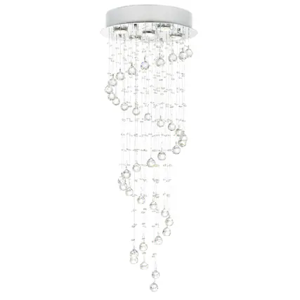 Front. CWI Lighting - Spiral 5 Light Flush Mount With Chrome Finish - Chrome.