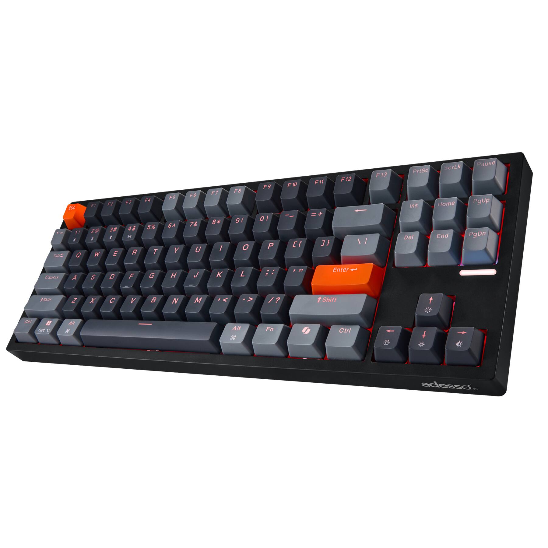 The text on the image is:

```
F1 2 3 4 5 6 7 8 9 0 Enter Shift Fn Ctri
F2 F3 F4 F5 F6 F7 F8 F9 F10 F11 F12
PrtSc ScrLk Pgup ins Del End PgDn
CAnca A S D F G H J K L ; : Enter
Z X C V B N M < > ? 
adesso
```