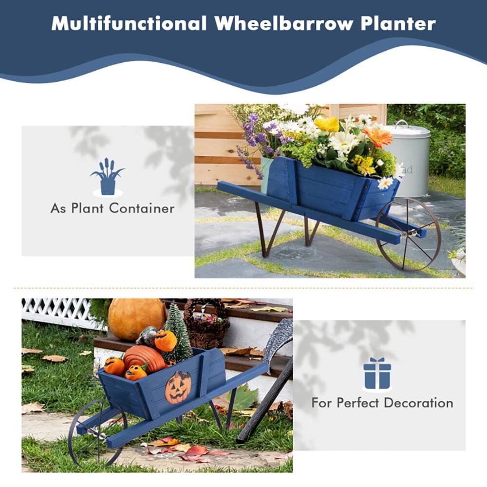 Multifunctional Wheelbarrow Planter

As Plant Container

For Perfect Decoration