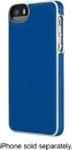Front. ADOPTED - Leather Wrap Case for Apple® iPhone® 5 and 5s - Royal Blue/Silver.