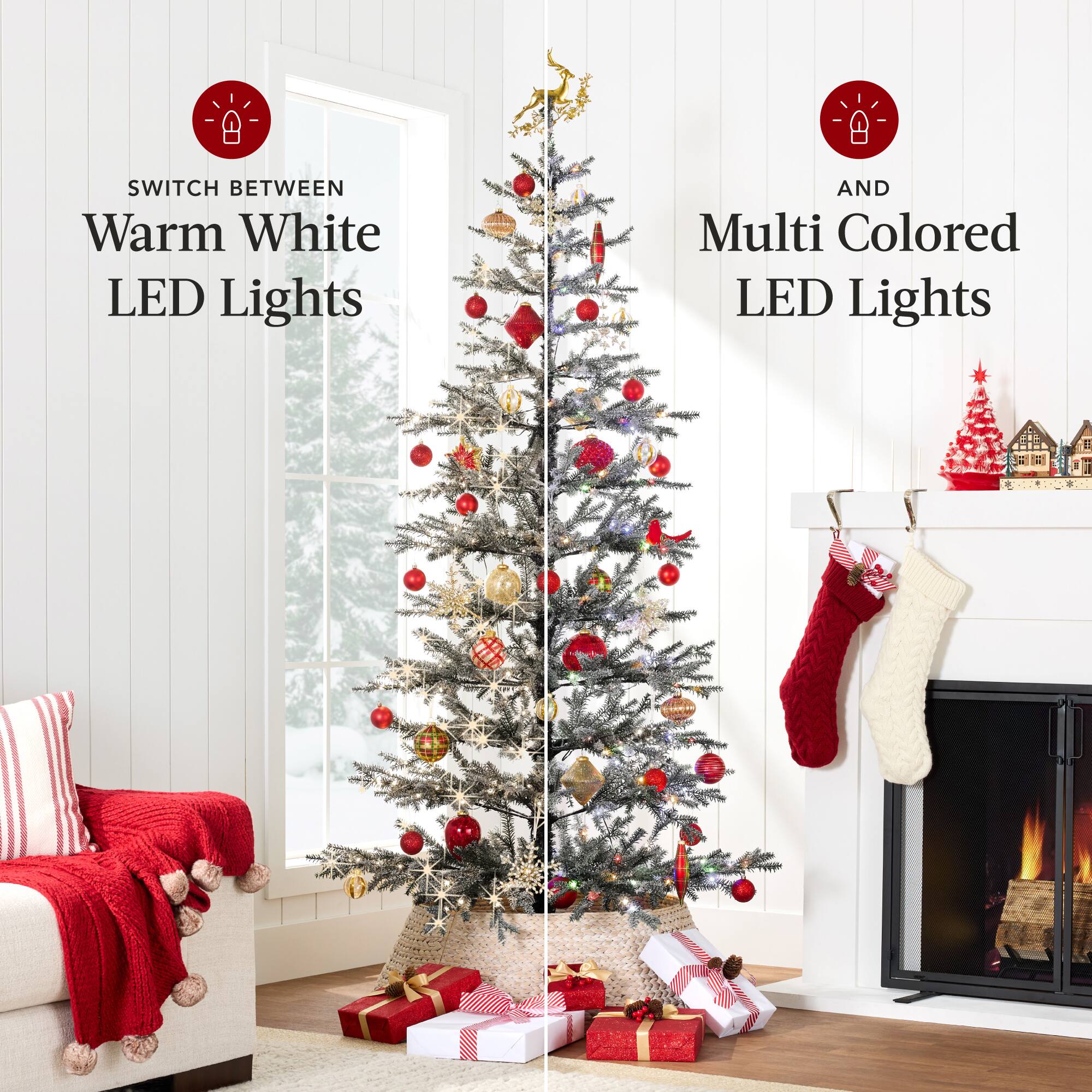 SWITCH BETWEEN Warm White LED Lights AND Multi Colored LED Lights