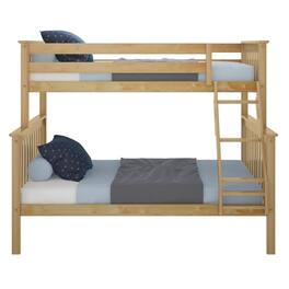 SlickBlue - Solid Wood Bunk Bed for Kids and Teens with Sturdy Frame - Natural