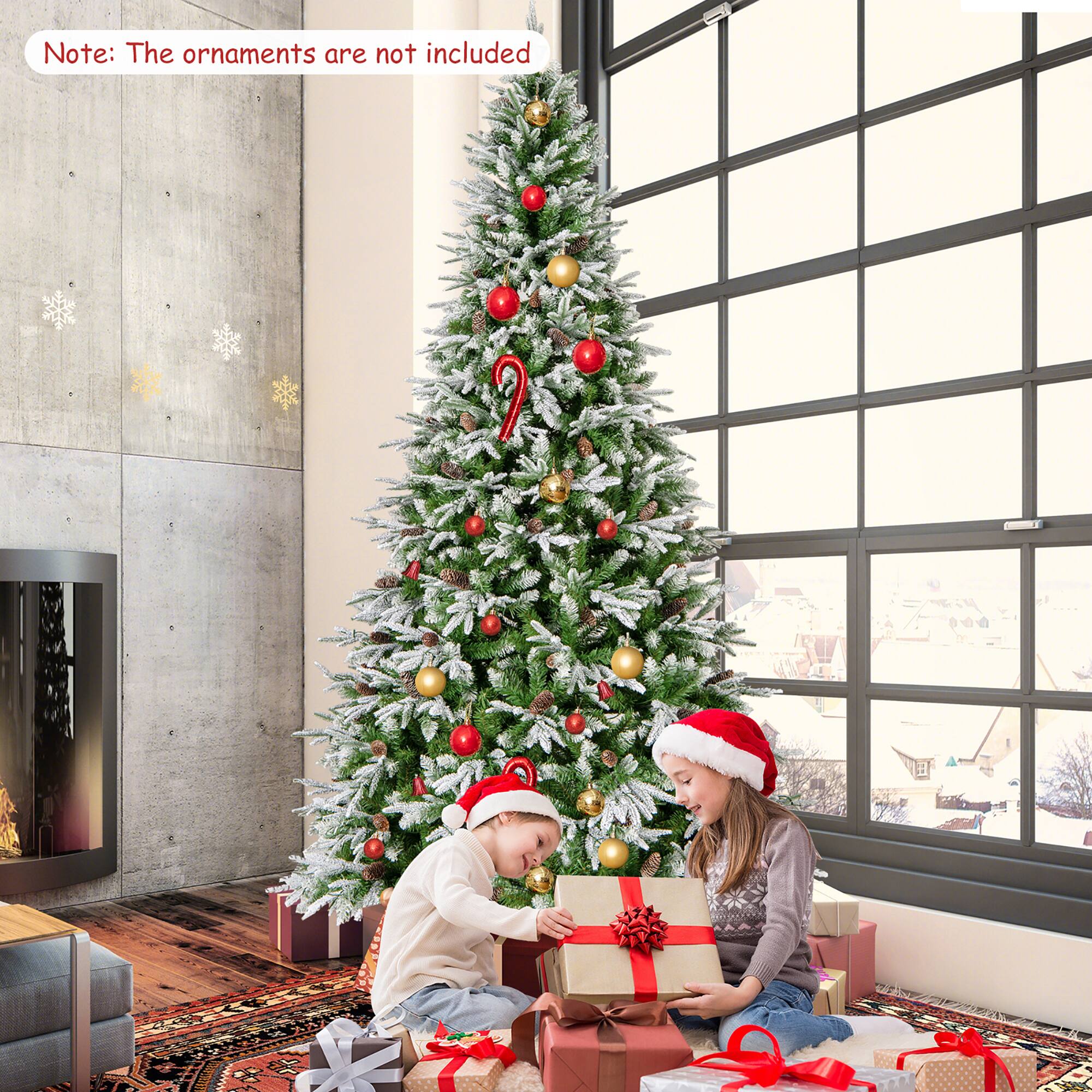 Note: The ornaments are not included