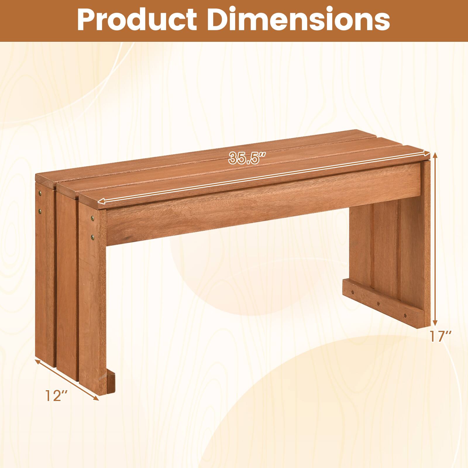 Product Dimensions: 35.5" x 17" x 12"