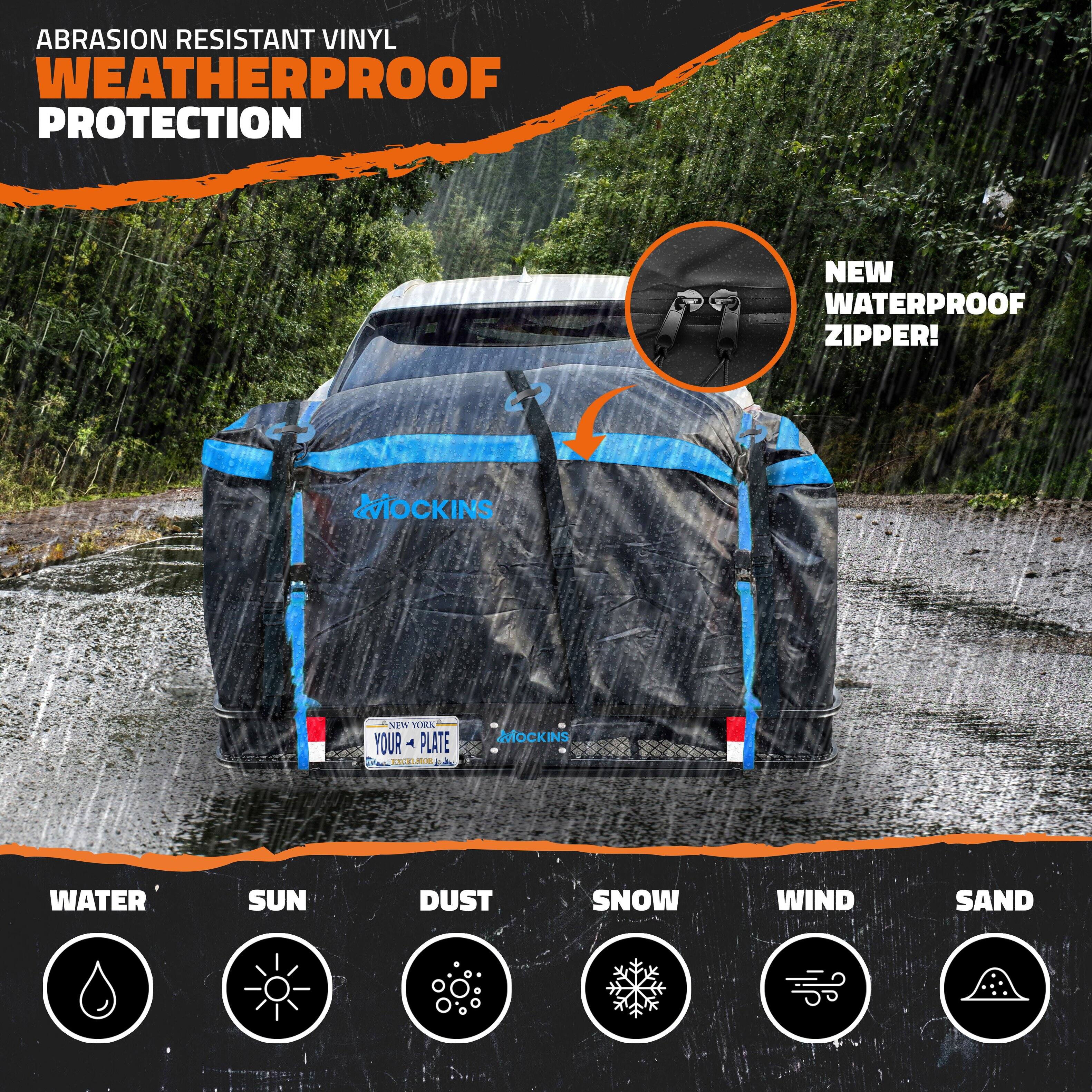 ABRASION RESISTANT VINYL WEATHERPROOF PROTECTION

NEW WATERPROOF ZIPPER!

WATER
SUN
DUST
SNOW
WIND
SAND