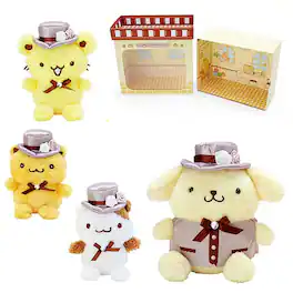 Hello Kitty - Sanrio 4 Piece Dress-Up Plush Doll Set | Pompompurin - Yellow